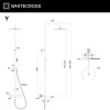 Душевая стойка с изливом и термостатом WHITECROSS Y Y1234CPB медь брашированная
