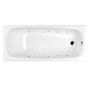 Акриловая ванна WHITECROSS Layla Slim "RELAX" 0122.170075.100.RELAX.BR 170х75 белая глянцевая/бронза