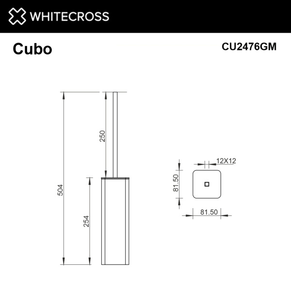 Ершик для унитаза WHITECROSS Cubo CU2476GM графит