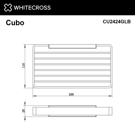 Мыльница WHITECROSS Cubo CU2424GLB золото брашированное