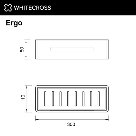 Полка WHITECROSS Ergo ER2280CPB медь брашированная