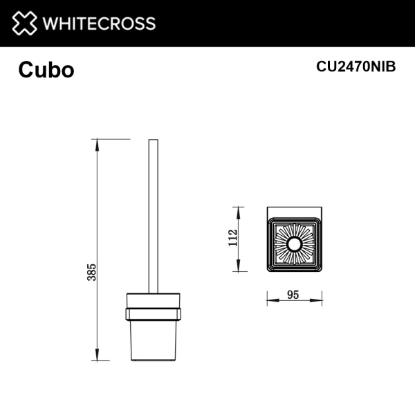 Ершик для унитаза WHITECROSS Cubo CU2470NIB никель брашированный