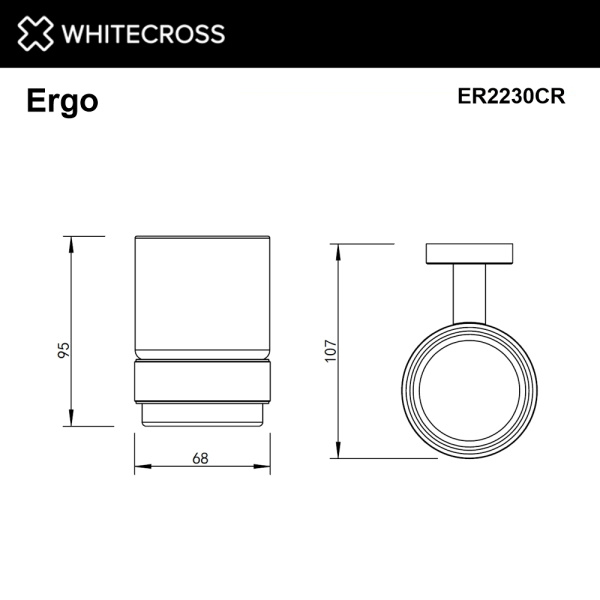 Стакан для ванной WHITECROSS Ergo ER2230CR хром