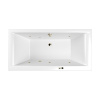 Акриловая ванна WHITECROSS Savia Duo "SOFT" 0103.170080.100.SOFT.BR 170х80 белая глянцевая/бронза