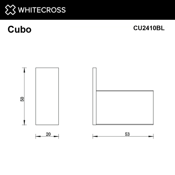 Крючок WHITECROSS Cubo CU2410BL черный матовый