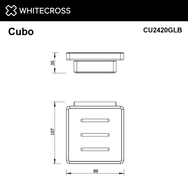 Мыльница WHITECROSS Cubo CU2420GLB золото брашированное