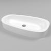Раковина накладная WHITECROSS Moonstone E 0731.070035.100 70х35 искусственный камень белая глянцевая