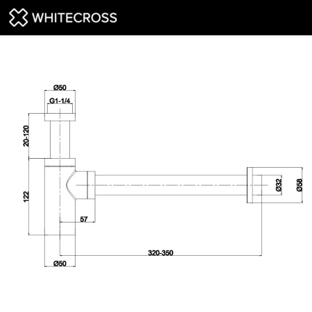 Сифон для раковины WHITECROSS A186GM графит