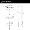 Смеситель для ванны со штангой WHITECROSS Y Y1230BL/SHS150BL/MICRO-BL/Y1010BL черный матовый