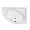 Акриловая ванна WHITECROSS Aquarella "LINE" 0109.170110.100.LINE.BR 170х110 правая белая глянцевая/бронза