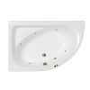 Акриловая ванна WHITECROSS Aquarella "SOFT" 0108.170110.100.SOFT.BR 170х110 левая белая глянцевая/бронза
