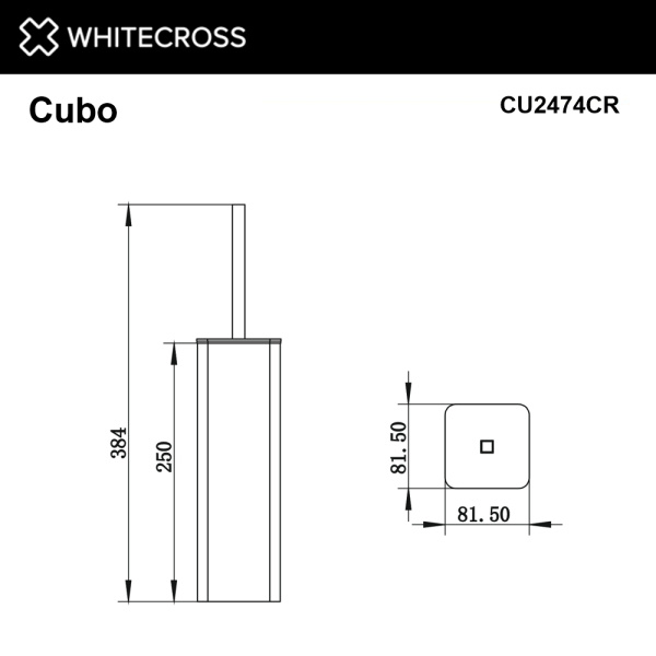 Ершик для унитаза WHITECROSS Cubo CU2474CR хром