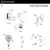 Душевой комплект с изливом WHITECROSS Y YSET06TOPNIB никель брашированный